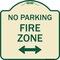 Signmission Fire Zone with Bidirectional Arrow Heavy-Gauge Aluminum Architectural Sign, 18" x 18", TG-1818-23969 A-DES-TG-1818-23969 - alternate 1
